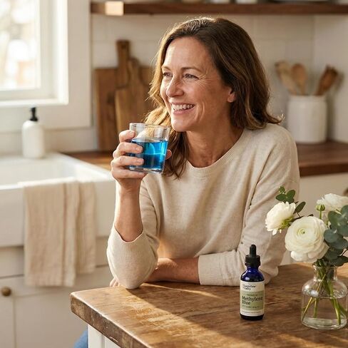 الميثيلين الأزرق | 1% من الدرجة الصيدلانية لدستور الأدوية الأمريكي (10 مجم/مل) | سائل عالي النقاء 2 أونصة سائلة (60 حصة) | يدعم الطاقة الخلوية والتركيز والوظيفة الإدراكية | يدعم الميتوكوندريا in Kuwait