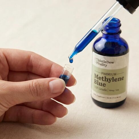 الميثيلين الأزرق | 1% من الدرجة الصيدلانية لدستور الأدوية الأمريكي (10 مجم/مل) | سائل عالي النقاء 2 أونصة سائلة (60 حصة) | يدعم الطاقة الخلوية والتركيز والوظيفة الإدراكية | يدعم الميتوكوندريا in Kuwait