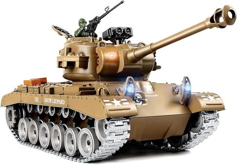 1:18 دبابة RC التي تطلق النار BBS، 2.4G US M26 Pershing نموذج دبابة للتحكم عن بعد، لعبة الجيش مع الدخان والأضواء والصوت والارتداد، مركبة عسكرية RC للبالغين والأطفال بعمر 6 سنوات فما فوق in Kuwait