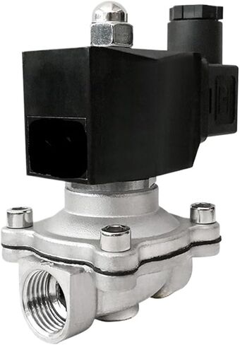 1 "صمام الملف اللولبي مغلق عادة الفولاذ المقاوم للصدأ IP65 مقاوم للماء 220 فولت 12 فولت 24 فولت صمام الملف اللولبي للمياه والغاز (NPT_220VAC_NBR-Seal) in Kuwait