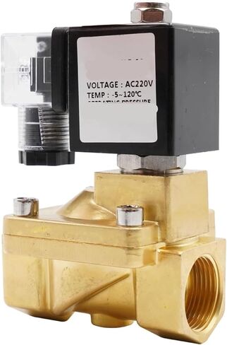 صمام الملف اللولبي ذو الحجاب الحاجز من سلسلة SLP، صمام مياه نحاسي عالي الضغط G1/2 إلى G2 مغلق عادةً، 0 ~ 16 بار، ختم NBR. (1، AC 220V_NBR) in Kuwait