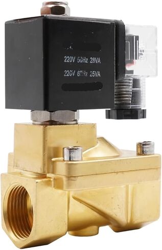 صمام الملف اللولبي ذو الحجاب الحاجز من سلسلة SLP، صمام مياه نحاسي عالي الضغط G1/2 إلى G2 مغلق عادةً، 0 ~ 16 بار، ختم NBR. (1، AC 220V_NBR) in Kuwait
