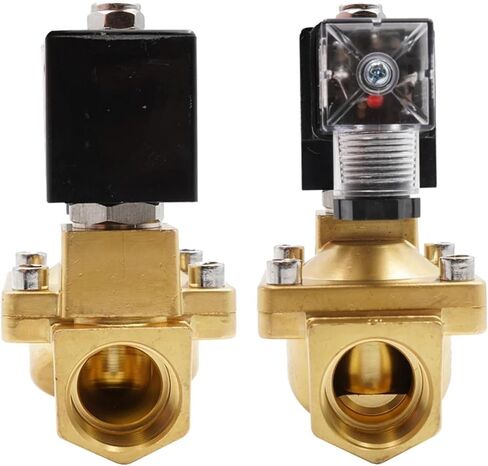 صمام الملف اللولبي ذو الحجاب الحاجز من سلسلة SLP، صمام مياه نحاسي عالي الضغط G1/2 إلى G2 مغلق عادةً، 0 ~ 16 بار، ختم NBR. (1، AC 220V_NBR) in Kuwait