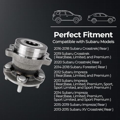 512518 محمل العجلة الخلفية ومجموعة المحور مع 5 عروة متوافقة مع Subaru Forester 2014-2018، Impreza 2012-2021، Crosstrek 2016-2021، XV Crosstrek 2013-2015 28473FJ020 in Kuwait