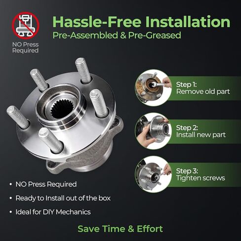 512518 محمل العجلة الخلفية ومجموعة المحور مع 5 عروة متوافقة مع Subaru Forester 2014-2018، Impreza 2012-2021، Crosstrek 2016-2021، XV Crosstrek 2013-2015 28473FJ020 in Kuwait