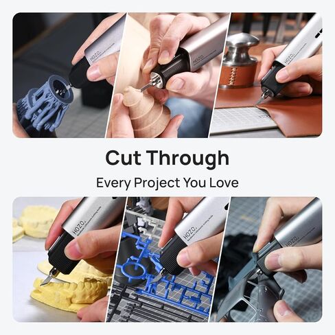 قاطعة الموجات فوق الصوتية اللاسلكية HOZO NeoBlade - اهتزاز 40 كيلو هرتز وضبط الطاقة التلقائي 40 وات، بطارية قابلة للاستبدال، تبريد توربو، وضعين للقطع - للطباعة ثلاثية الأبعاد، والأعمال الخشبية، والنماذج الأولية، وتعديل النماذج والأدوات اليدوية in Kuwait