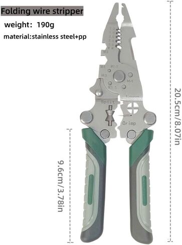 New Multifunctional Foldable Automatic Wire Stripper and Cutter,Wire Crimping Tool for Wire Repair and Splicing in Saudi Arabia