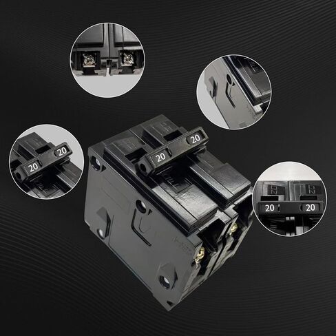 QP220 20A 2-Pole Circuit Breaker Type QP - Plug-in Mount 10kA 120/240V مغناطيسي حراري - متوافق مع مراكز تحميل Siemens PL/ES وصناديق اللوحات in Kuwait
