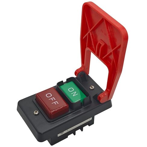 HY56 Universal Emergency Stop Switch 120V/230V Single-Phase - 2-Pole Electromagnetic Motor Control for Woodworking Machinery & Industrial Equipment - Compatible with KEDU HY56 Model in Saudi Arabia