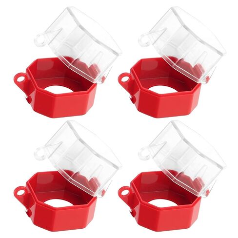 Emergency Stop Button Cover Lockout – 4 Pack Square Transparent Push Button Switch Cover Protector, 22mm Holes, Adhesive, for Industrial Control Panels, Workshops & Equipment Maintenance in Saudi Arabia