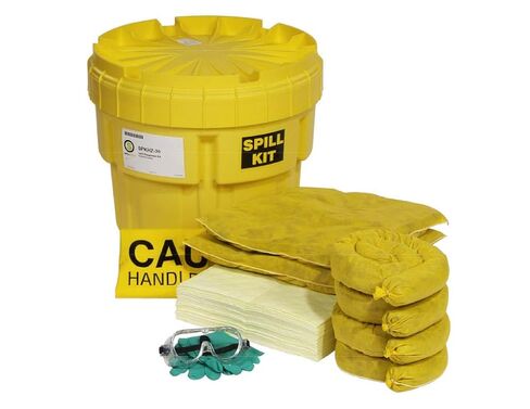 سبيلتيك طقم انسكابات أسطوانة الإنقاذ من المواد الخطرة، 20 جالون، 43 قطعة (SPKHZ-20) in Kuwait