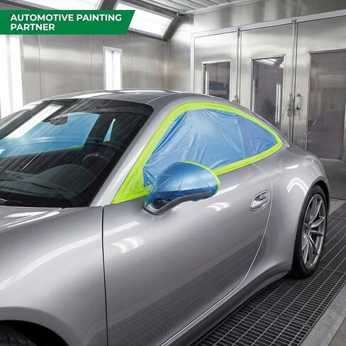 Tavira Pre - Taped Masking Film for Painting, 22 inch x 66 feet x 4 Rolls Painters Plastic Sheeting with Automotive Paint Tape and Drape for Covering Cars, Walls, Furniture and Windows Protection in Saudi Arabia