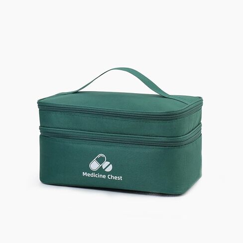 First Aid Bag, Empty Medical Supplies Organizer Bag Portable Trauma Kit for Home Office Kitchen Traveling Hiking Camping Backpacking Cycling, Green (Green) in Saudi Arabia