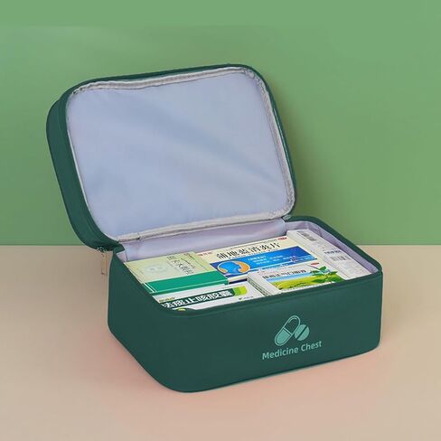 First Aid Bag, Empty Medical Supplies Organizer Bag Portable Trauma Kit for Home Office Kitchen Traveling Hiking Camping Backpacking Cycling, Green (Green) in Saudi Arabia