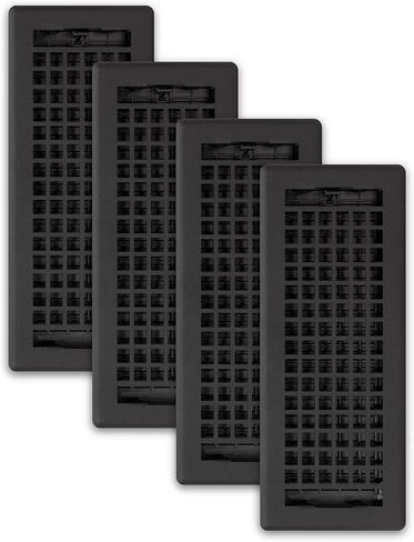 Decor Grates Metal Lattice Decorative Air Vent Cover 3x10 Floor Register – Adjustable Control Lever – AC Floor Vent Covers for Home Floor Vents – Fits 3 x 10 Inch Opening – Black (LTH310-BLK) in Kuwait