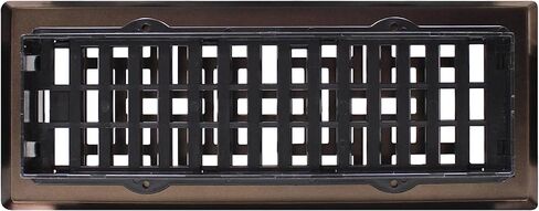 Decor Grates Metal Oriental Decorative Air Vent Cover 3x10 Floor Register – Adjustable Control Lever – AC Floor Vent Covers for Home Floor Vents – Fits 3 x 10 Inch Opening – Rubbed Bronze (AJH310-RB) in Kuwait