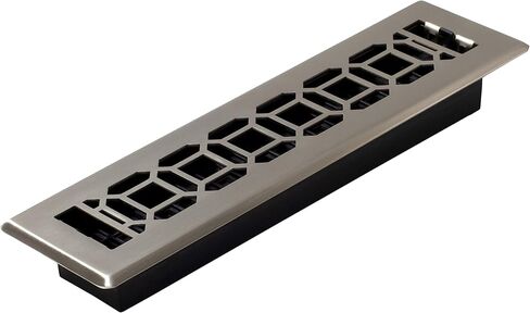 Decor Grates NGH212-NKL Floor Register, 2 x 12, Plated Nickel in Kuwait