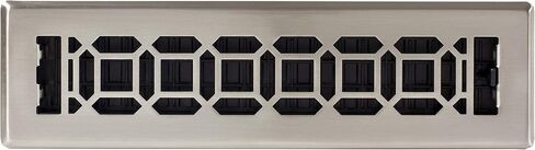 Decor Grates NGH212-NKL Floor Register, 2 x 12, Plated Nickel in Kuwait
