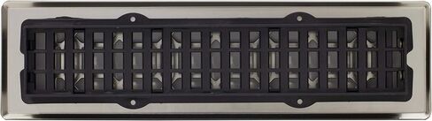 Decor Grates NGH212-NKL Floor Register, 2 x 12, Plated Nickel in Kuwait