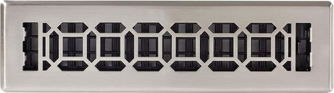 Decor Grates NGH212-NKL Floor Register, 2 x 12, Plated Nickel in Kuwait