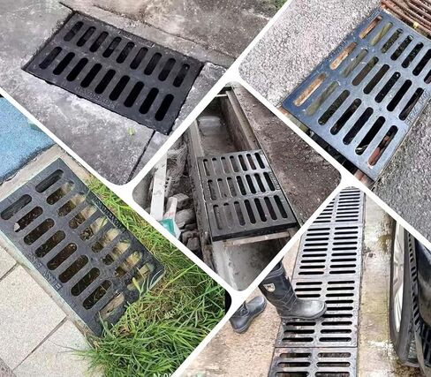 Drain Grate Drain Grate Trench for Concrete Floor, Yard, Driveway & Garage(19.6x11.8x0.79in,1PCS) in Saudi Arabia