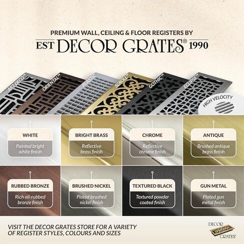 Decor Grates LAH310-NKL Louvered Floor Register, 3x10 Inches, Brushed Nickel in Kuwait