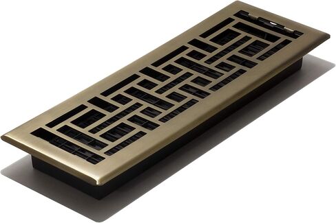 Decor Grates AJH212-RB Oriental Floor Register, 2x12 Inches, Rubbed Bronze Finish in Kuwait