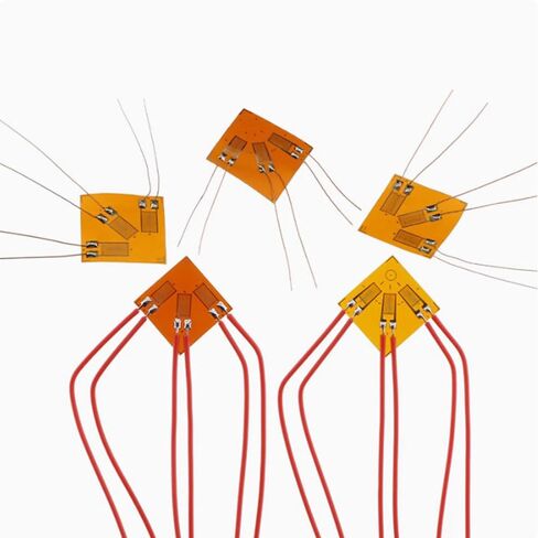 Taidacent 2PCS BHF120-3CA BHF350-3CA BHF1K-3CA 120 ohm/350 ohm/1000ohm Triaxial Strain Gauge Sensor 45 Degree 3-Axis Residual Stress Sensor (BHF350-3CA) in Saudi Arabia