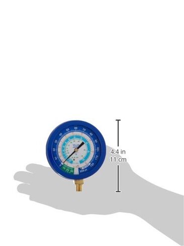 Yellow Jacket 49514 3-1/2" Liquid-Filled Gauge (degrees F) Blue Compound, 30"-0-120 psi, R-22/134A/404A in Saudi Arabia