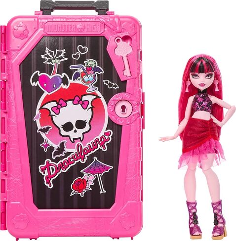 مجموعة دمية وإكسسوارات Monster High Skulltimate Secrets Lagoona Blue، الوجهة: واحة رائعة مع حقيبة وأكثر من 19 مفاجأة مثل الملابس in Kuwait