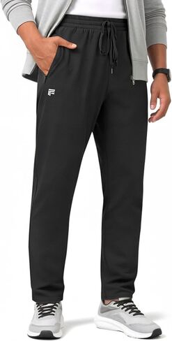 Mens Sweatpants Lightweight with Zipper Pockets Quick Dry Casual Joggers Track Pants for Gym,Workout,Running in Saudi Arabia