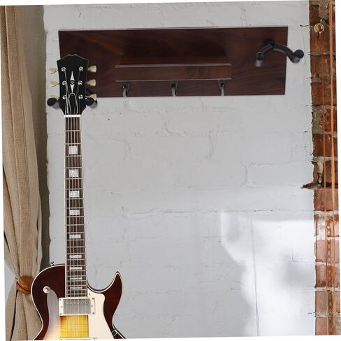 Guitar Wall Mount Hanger Multi-Function Hook for Electric Bass Ukulele and Acoustic Guitars Space-Saving Storage Rack Easy Installation in Saudi Arabia