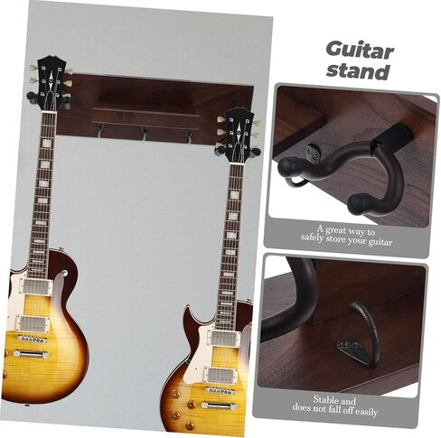 Guitar Wall Mount Hanger Multi-Function Hook for Electric Bass Ukulele and Acoustic Guitars Space-Saving Storage Rack Easy Installation in Saudi Arabia