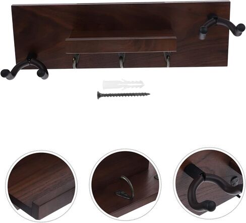 Guitar Wall Mount Hanger Multi-Function Hook for Electric Bass Ukulele and Acoustic Guitars Space-Saving Storage Rack Easy Installation in Saudi Arabia