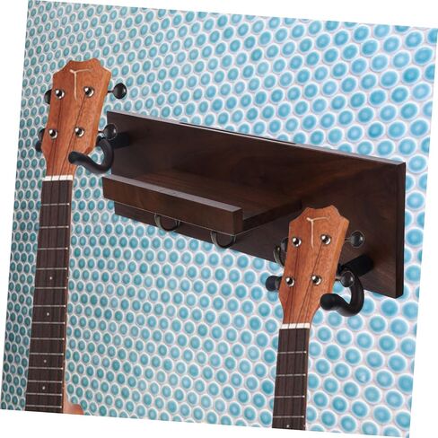 Guitar Wall Mount Hanger Multi-Function Hook for Electric Bass Ukulele and Acoustic Guitars Space-Saving Storage Rack Easy Installation in Saudi Arabia