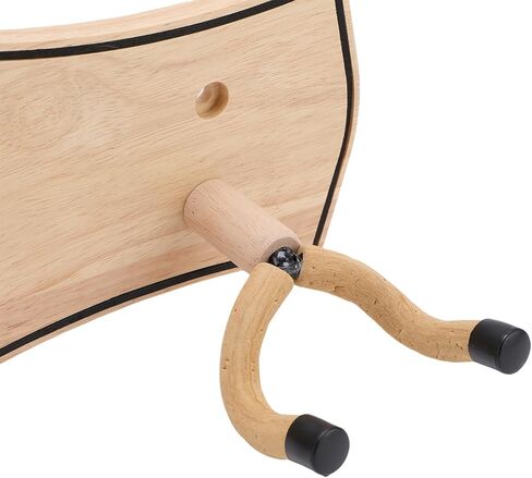 Eujgoov Solid Wood Guitar Hanger Rack, Glossy Wall Mount Stand with Pick Holder, Rubber Protection, Pine Wood, Holiday Present for Guitar Enthusiasts in Saudi Arabia