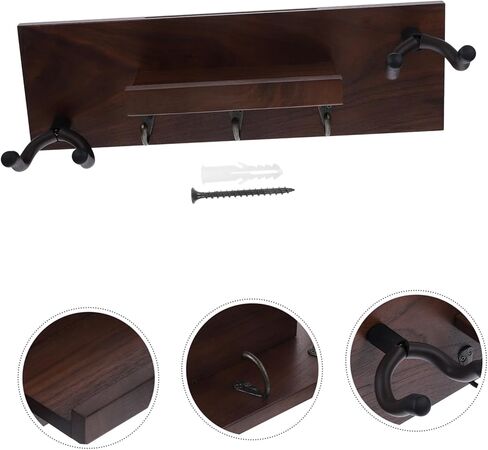 UPKOCH Guitar Wall Hanger Stand Ukulele Violin Bass Guitar Holder Wall Mount Storage Rack Grain Design Easy Install in Saudi Arabia