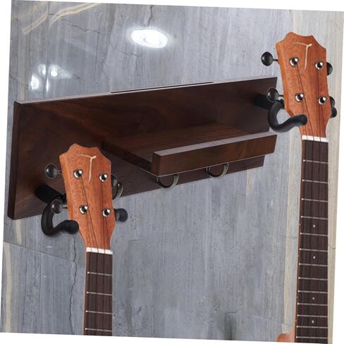 UPKOCH Guitar Wall Hanger Stand Ukulele Violin Bass Guitar Holder Wall Mount Storage Rack Grain Design Easy Install in Saudi Arabia