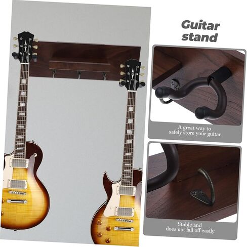 UPKOCH Guitar Wall Hanger Stand Ukulele Violin Bass Guitar Holder Wall Mount Storage Rack Grain Design Easy Install in Saudi Arabia
