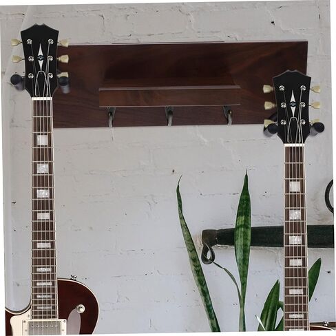 UPKOCH Guitar Wall Hanger Stand Ukulele Violin Bass Guitar Holder Wall Mount Storage Rack Grain Design Easy Install in Saudi Arabia