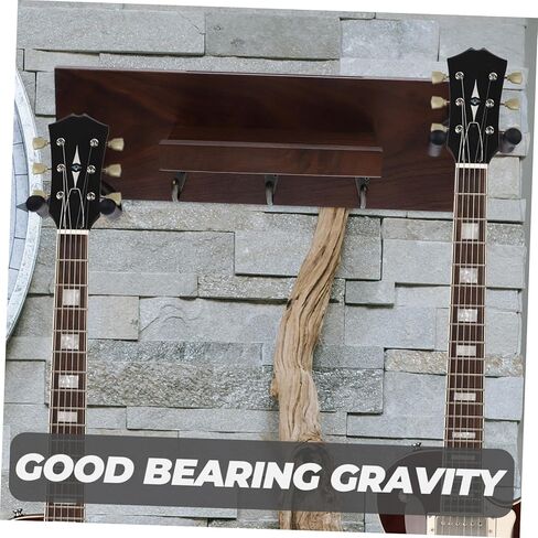 UPKOCH Guitar Wall Hanger Stand Ukulele Violin Bass Guitar Holder Wall Mount Storage Rack Grain Design Easy Install in Saudi Arabia