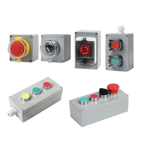 BIK DIY Metal Push Button Control Box Explosion-Proof Junction Waterproof Boxed Emergency Start Reset Electric(3P Emergency Reset-01) in Saudi Arabia