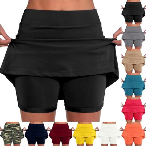 Skorts for Women with Pockets Tummy Control Athletic Golf Tennis Skirt Plus Size High Waisted Skorts Dressy Causal in Kuwait