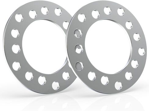 MZS Wheel Spacers, 1/4" 6mm Thick 5x98 5x100 5x108 5x4 / 5x101.6 5x110 5x112 5x4.5 / 5x114.3 5x115 Bolt Pattern Cast Aluminum Fit 5lug Universal SUV Truck Van M12 7/16" Thread Pitch - 4 PCS in Saudi Arabia