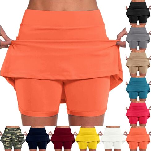 Skorts for Women with Pockets Tummy Control Athletic Golf Tennis Skirt Plus Size High Waisted Skorts Dressy Causal in Kuwait