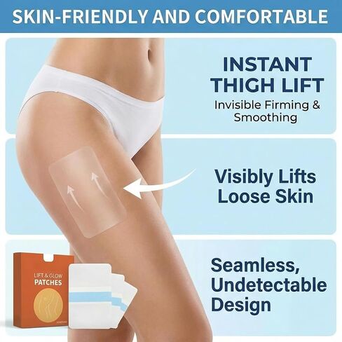 Thigh Lift Tape for Women, Invisible Waterproof Skin Tape for Loose Skin, Anti-Chafing Anti-Friction Body Tape for Legs, Appearance Support for Dresses, Sports and Daily Wear(3 Box) in Saudi Arabia
