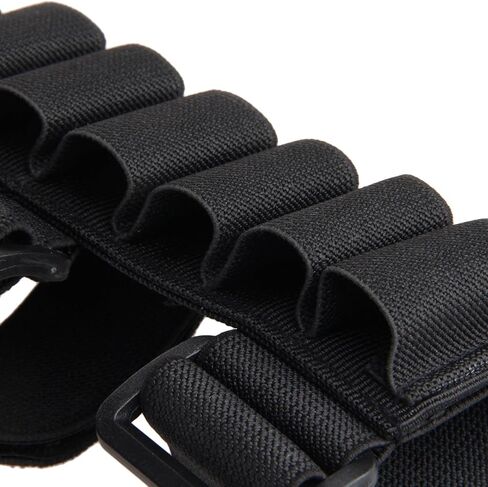 MUXSAM Gun Stock Ammo Pouch Storage Shotgun Shell Holder 8 Rounds, Adjustable Shooters Forearm or Tactical Buttstock Sleeve Magazine Pouch Case Bag,Khaki/Black in Saudi Arabia