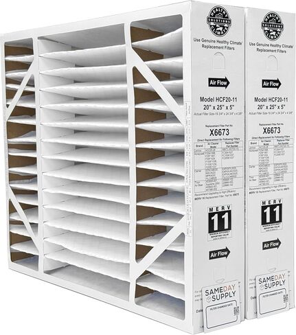 Lennox Healthy Climate X6673-20" x 25" x 5" Healthy Climate HCF20-11 Air Filter, MERV 11 Filter Bundle with Same Day Supply Filter Change Reminder Magnet (2-Pack) in Saudi Arabia