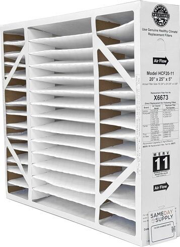 Lennox Healthy Climate X6673-20" x 25" x 5" Healthy Climate HCF20-11 Air Filter, MERV 11 Filter Bundle with Same Day Supply Filter Change Reminder Magnet (2-Pack) in Saudi Arabia