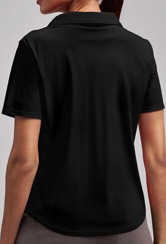 Alaroo Women's Golf Polo Shirts Short Sleeve Collared V Neck Tennis Golf Shirt Casual UPF 50+ Athletic Workout Tops in Saudi Arabia